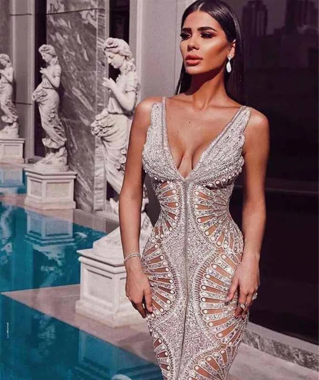 Sparkling Sequin Dress Bling Gown