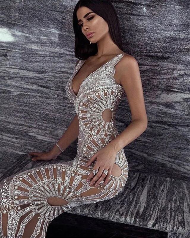 Sparkling Sequin Dress Bling Gown