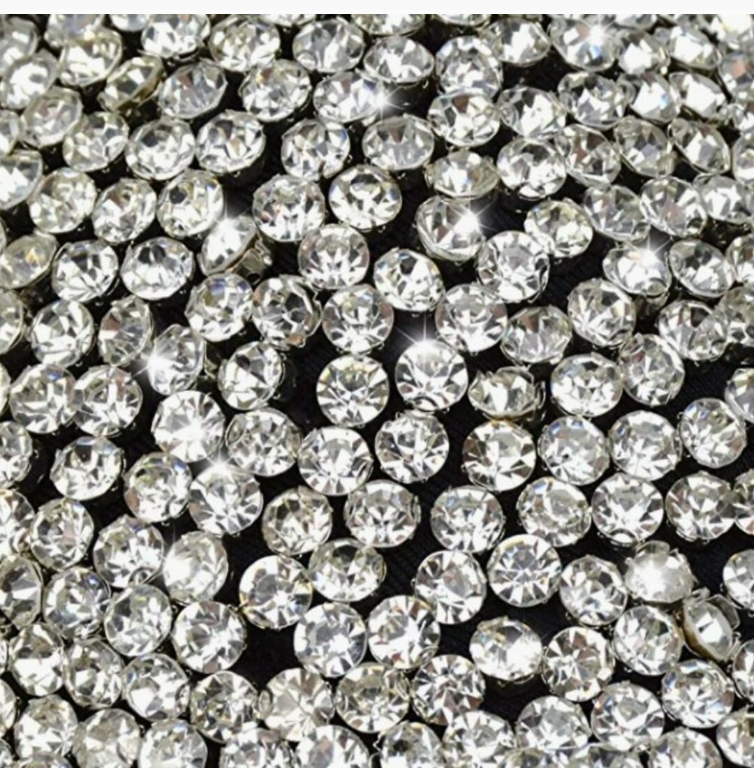 Swarovski Crystal Rhinestone Bling Black Bustier Top