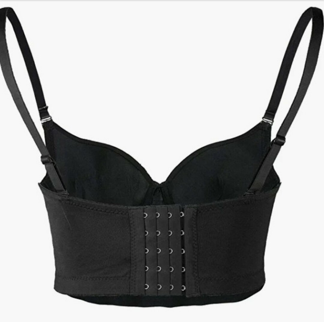 Swarovski Crystal Rhinestone Bling Black Bustier Top