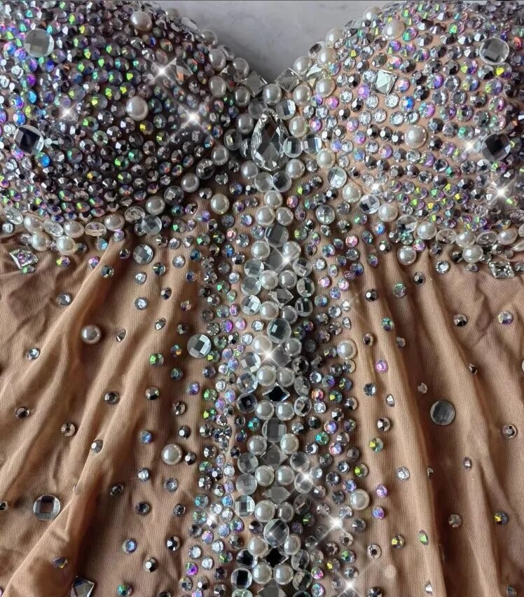 Swarovski Crystal Rhinestone Bling Bodysuit