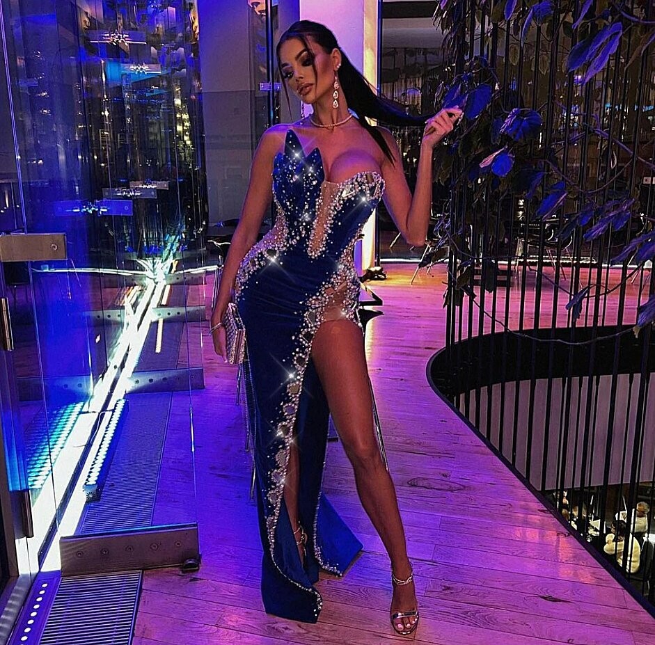 Swarovski Crystal Rhinestone Bling Gown