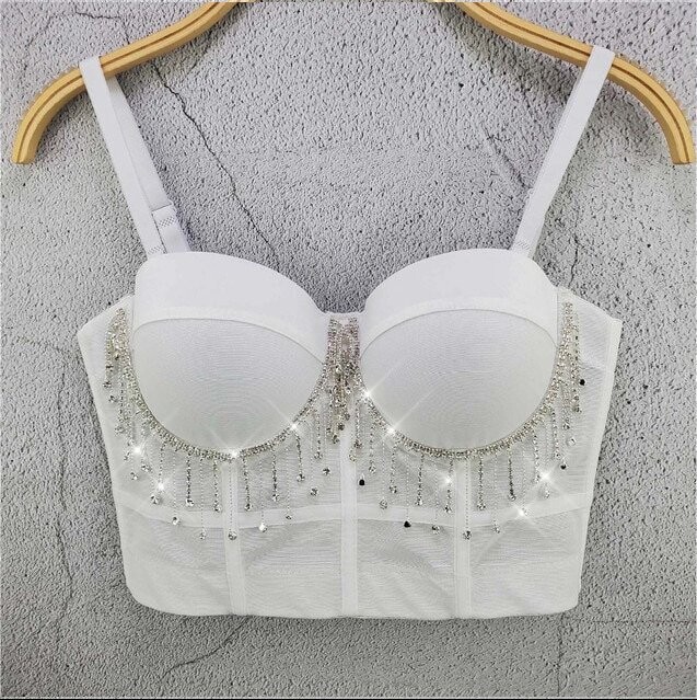 Swarovski Crystal Rhinestone Bling Bustier Tops