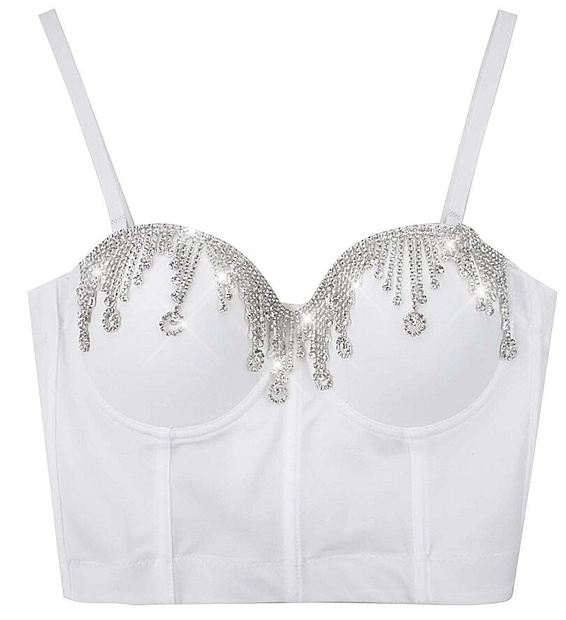 Swarovski Crystal Rhinestone Bling Bustier Tops