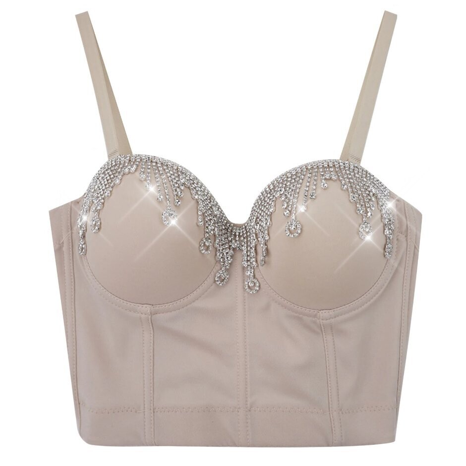 Swarovski Crystal Rhinestone Bling Bustier Tops