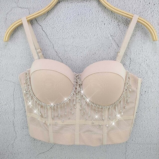 Swarovski Crystal Rhinestone Bling Bustier Tops