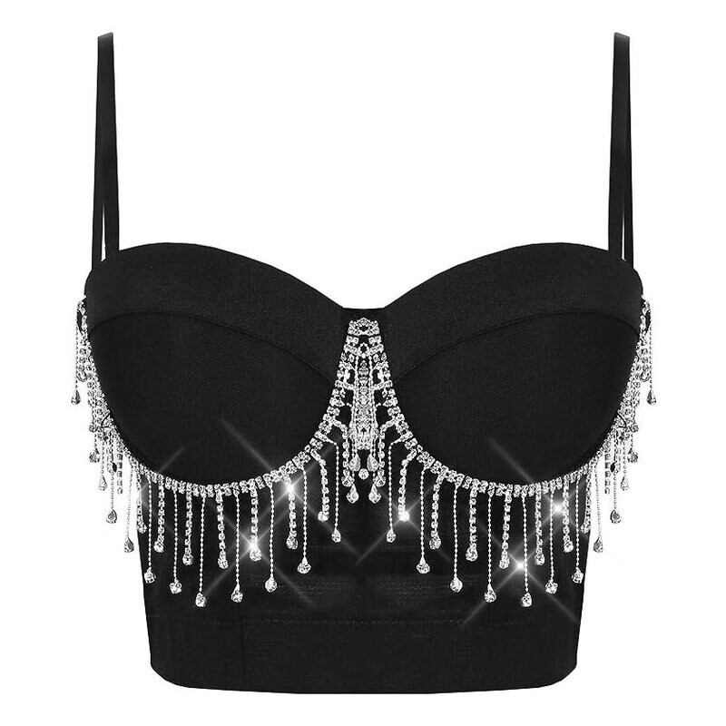 Swarovski Crystal Rhinestone Bling Bustier Tops