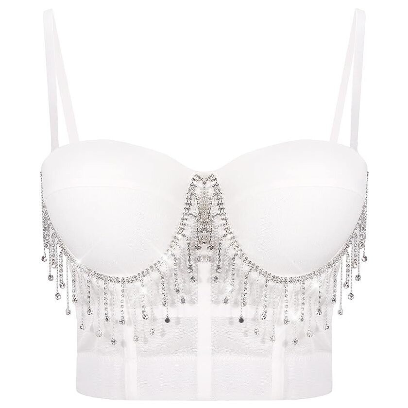 Swarovski Crystal Rhinestone Bling Bustier Tops