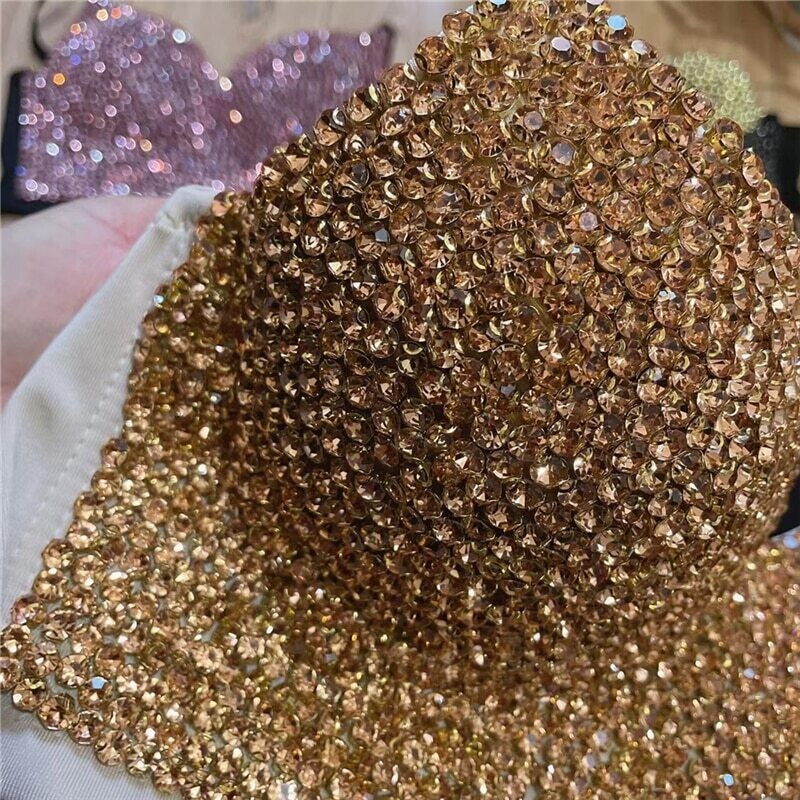 Swarovski Crystal Rhinestone Bling Blue Bustier Top