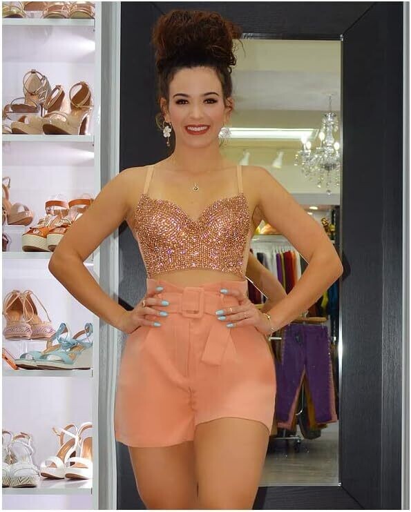 Swarovski Crystal Rhinestone Bling Red Bustier Top