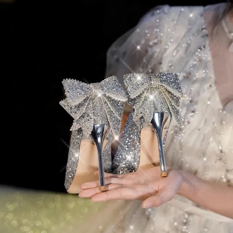 Swarovski Crystal Rhinestone Glitter Bling Wedding Shoes