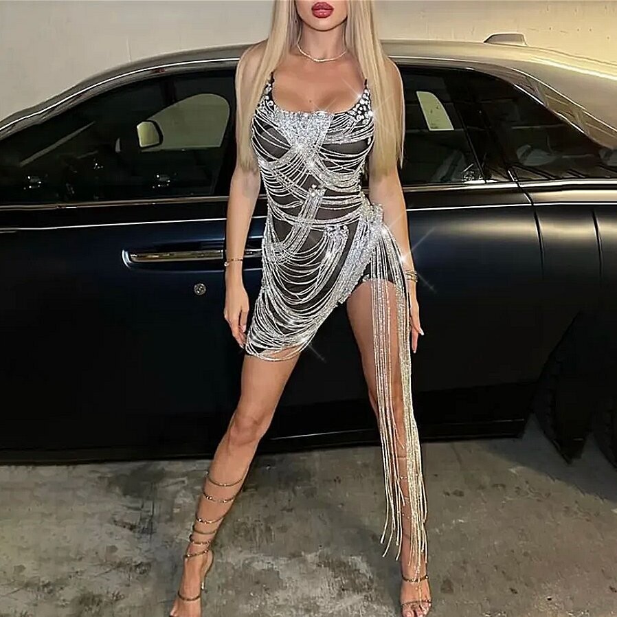 Swarovski Crystal Rhinestone Bling Dress: Brooklyn