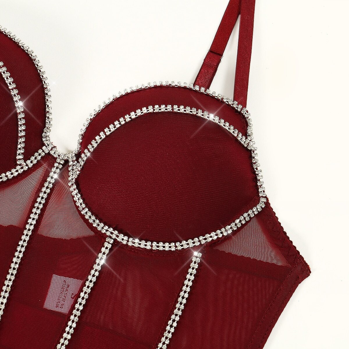 Swarovski Crystal Rhinestone Bling Corset Lingerie Set