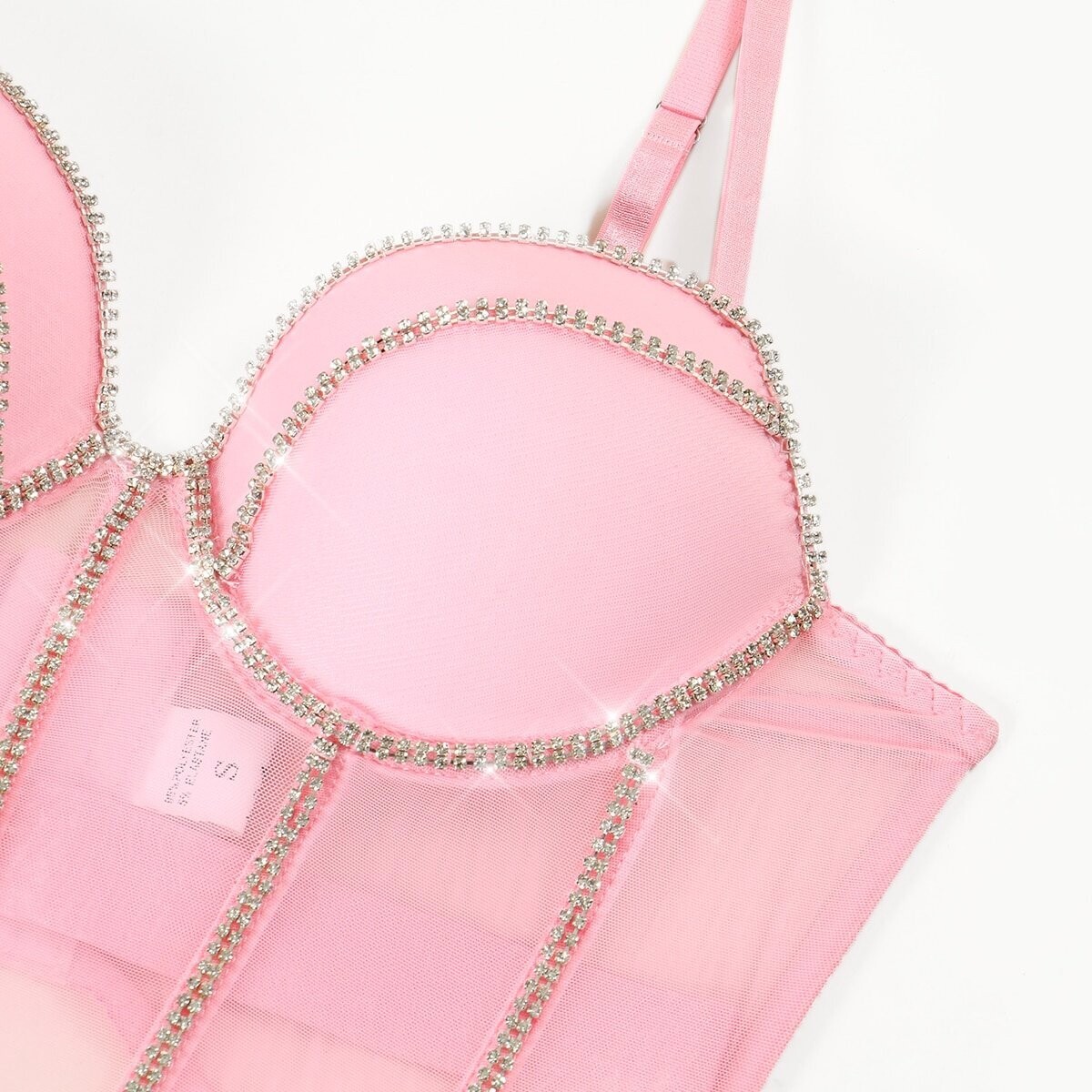 Swarovski Crystal Rhinestone Bling Corset Lingerie Set