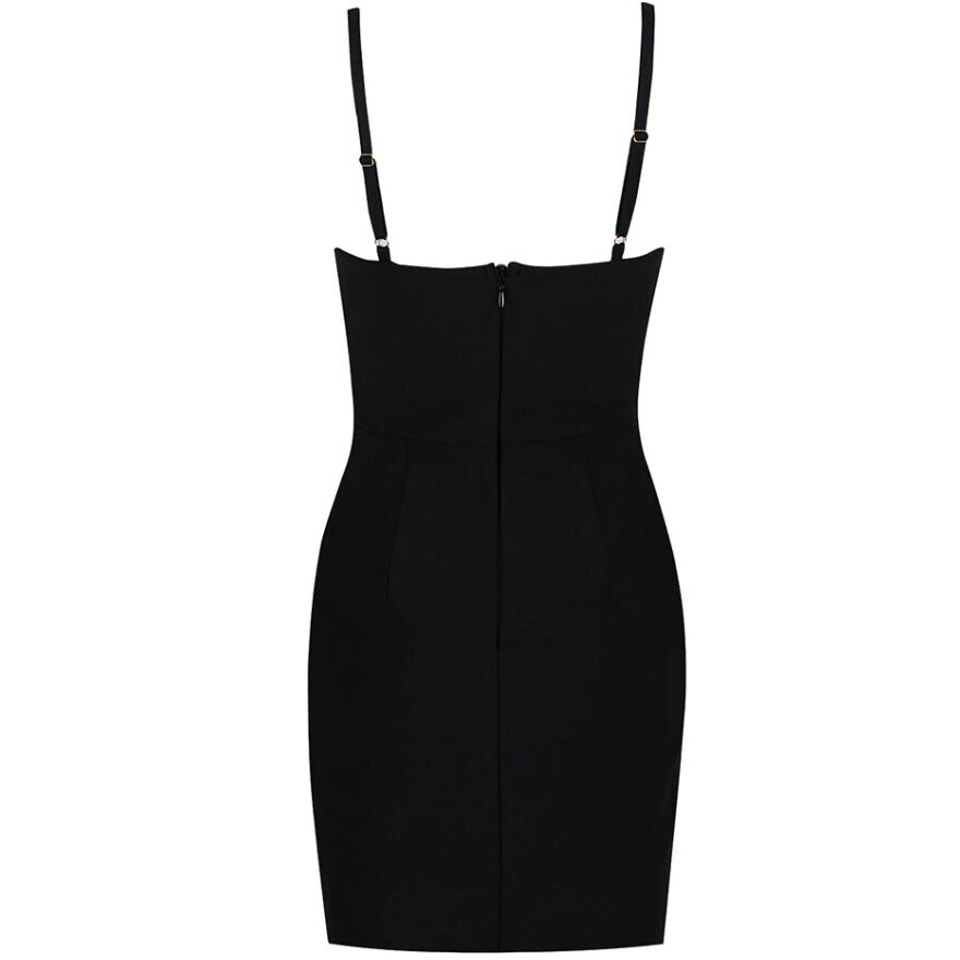 Swarovski Crystal Rhinestone Bling Floral Little Black Dress