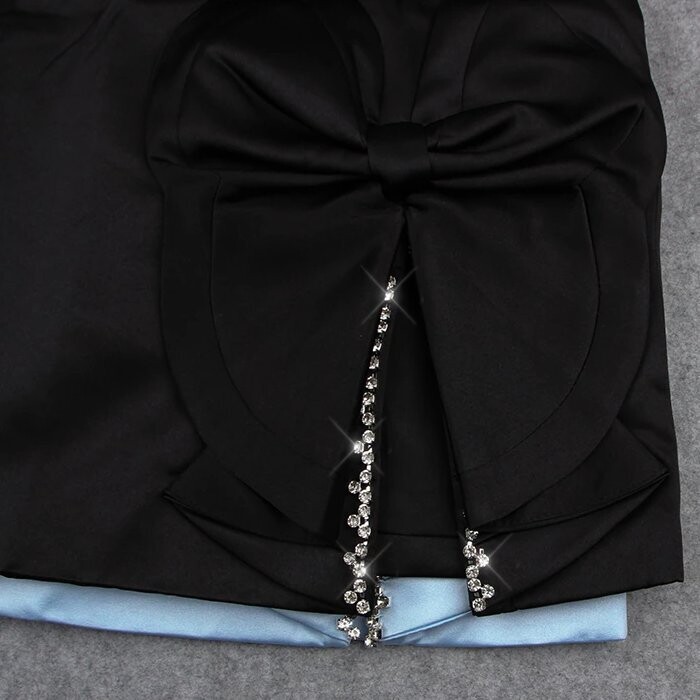 Swarovski Crystal Rhinestone Bling Blue Dress