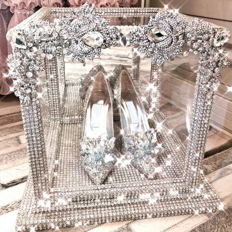 Swarovski Crystal Rhinestone Cinderella Bling Wedding Shoes
