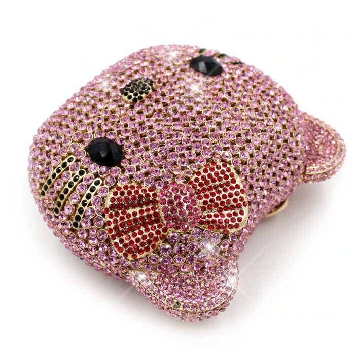 Swarovski Crystal Rhinestone Bling Hello Kitty Purse