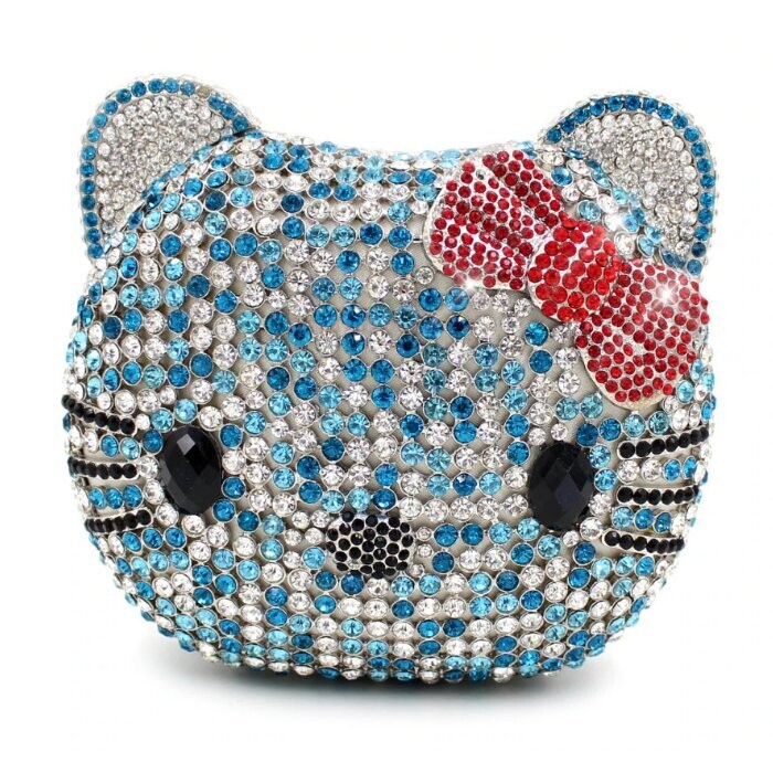 Swarovski Crystal Rhinestone Bling Hello Kitty Purse