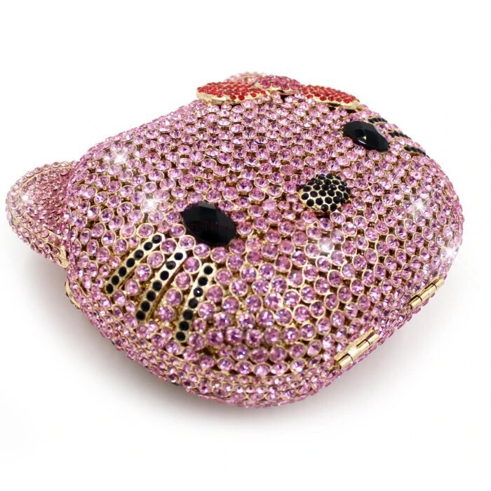 Swarovski Crystal Rhinestone Bling Hello Kitty Purse