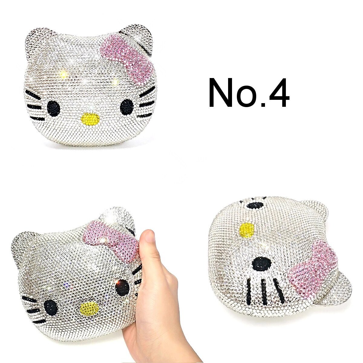 Swarovski Crystal Rhinestone Bling Hello Kitty Purse