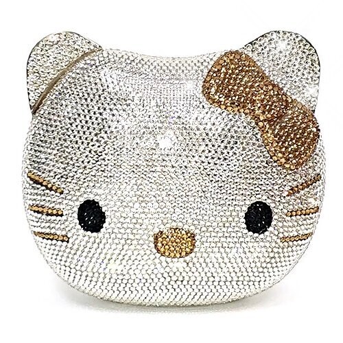 Swarovski Crystal Rhinestone Bling Hello Kitty Purse