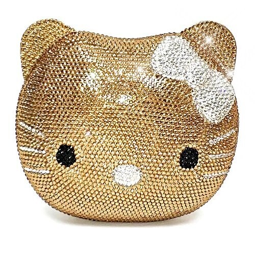 Swarovski Crystal Rhinestone Bling Hello Kitty Purse