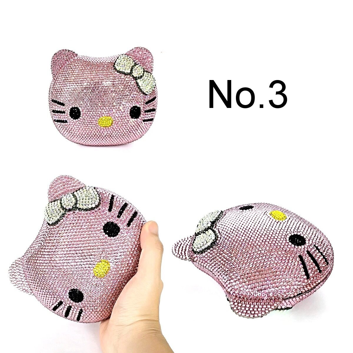 Swarovski Crystal Rhinestone Bling Hello Kitty Purse