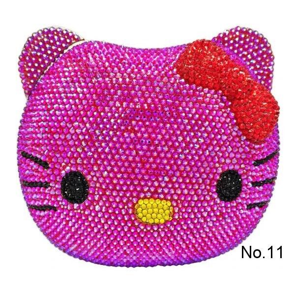 Swarovski Crystal Rhinestone Bling Hello Kitty Purse