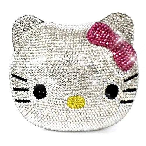 Swarovski Crystal Rhinestone Bling Hello Kitty Purse