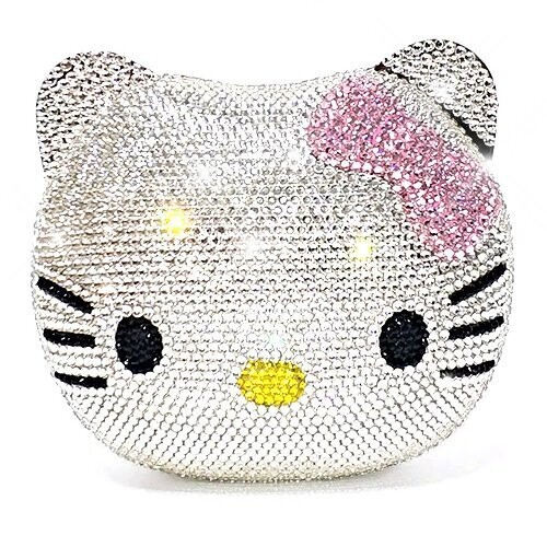 Swarovski Crystal Rhinestone Bling Hello Kitty Purse