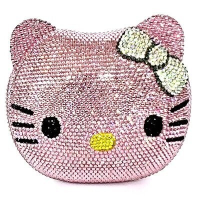 Swarovski Crystal Rhinestone Bling Hello Kitty Purse