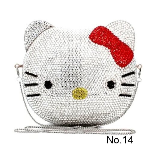 Swarovski Crystal Rhinestone Bling Hello Kitty Purse