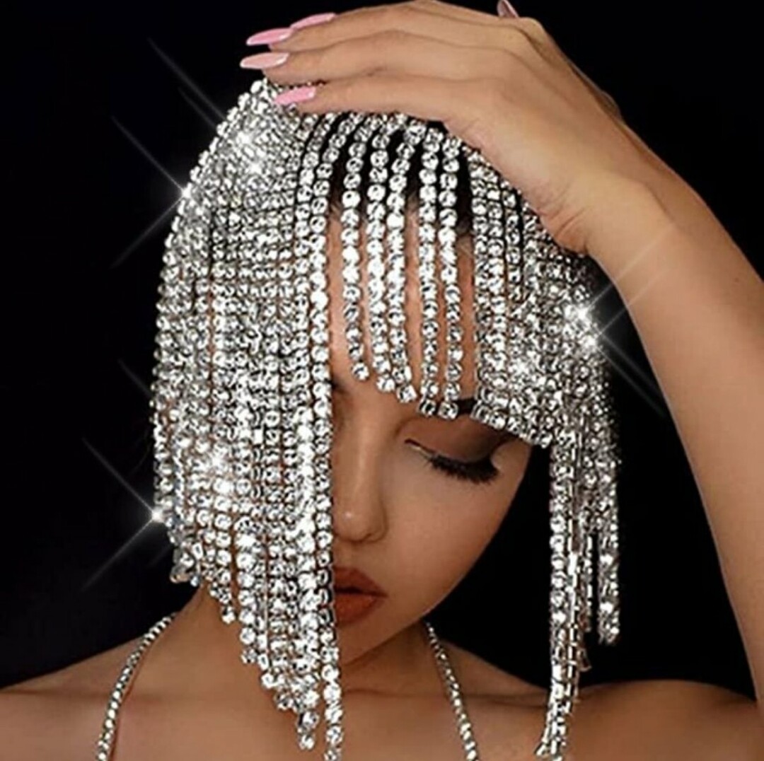 Swarovski Crystal Rhinestone Bling Wig Hair Accessories