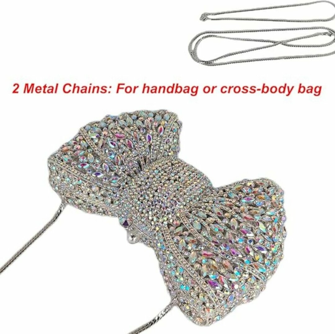 Swarovski Crystal Rhinestone Bling Bow Purse