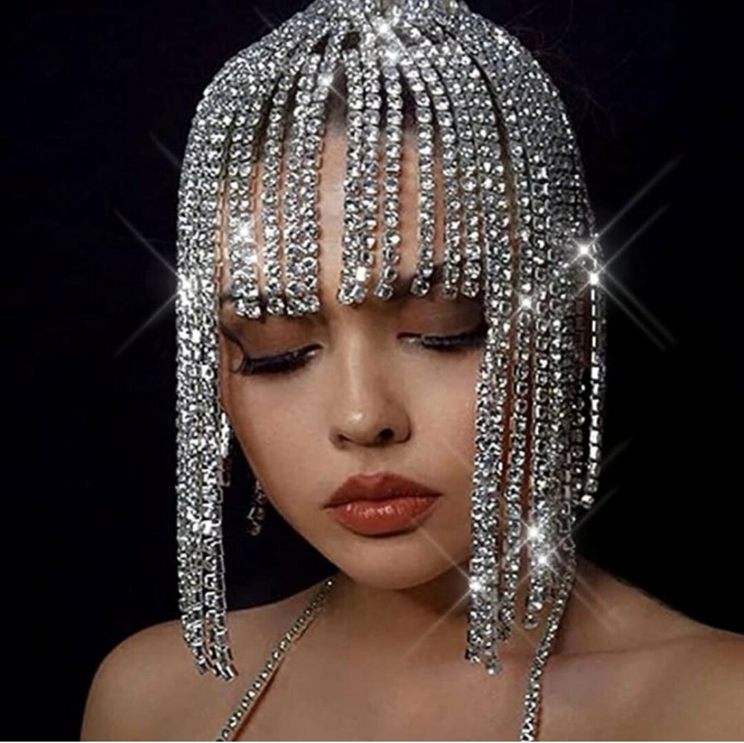 Swarovski Crystal Rhinestone Bling Wig Hair Accessories