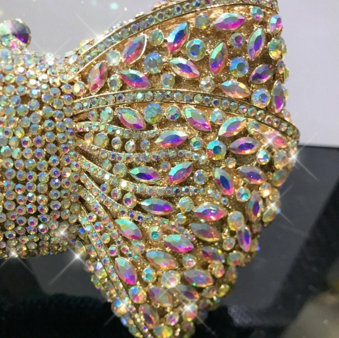 Swarovski Crystal Rhinestone Bling Bow Purse