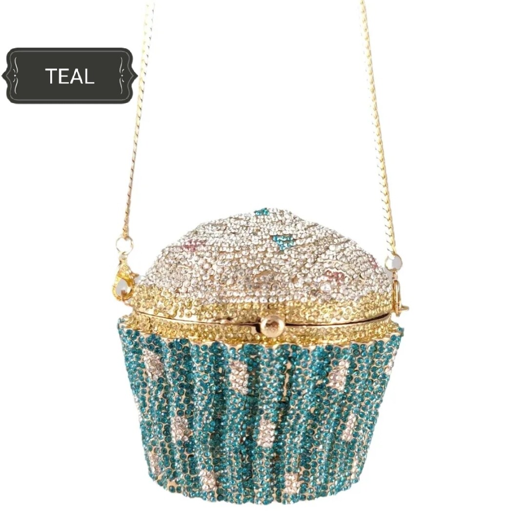 Swarovski Crystal Rhinestone Bling Cupcake Purse
