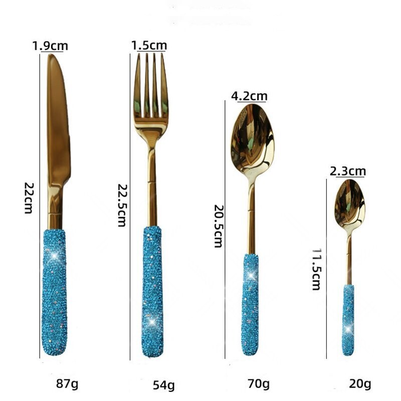 Swarovski Crystal Rhinestone Stainless Steel Flatware Sets