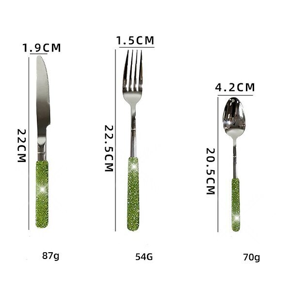 Swarovski Crystal Rhinestone Stainless Steel Flatware Sets