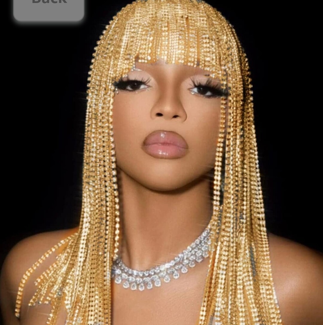Swarovski Crystal Rhinestone Bling Wig Hair Accessories