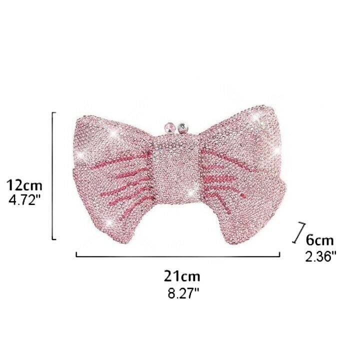Swarovski Crystal Rhinestone Bling Bow Purse