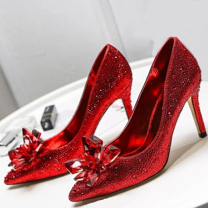 Swarovski Crystal Rhinestone Cinderella Bling Wedding Shoes