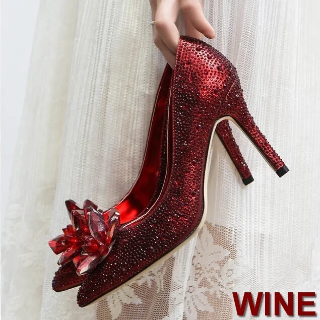 Swarovski Crystal Rhinestone Cinderella Bling Wedding Shoes