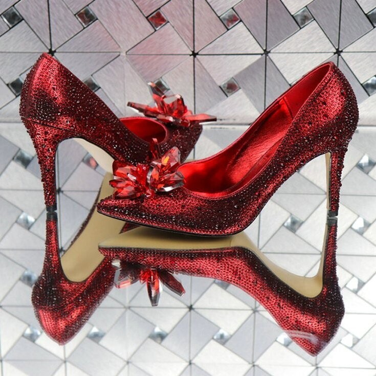 Swarovski Crystal Rhinestone Cinderella Bling Wedding Shoes