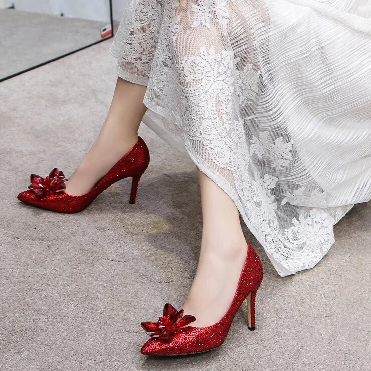 Swarovski Crystal Rhinestone Cinderella Bling Wedding Shoes