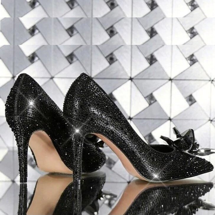 Swarovski Crystal Rhinestone Cinderella Bling Wedding Shoes