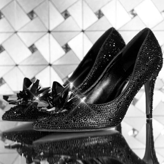 Swarovski Crystal Rhinestone Cinderella Bling Wedding Shoes