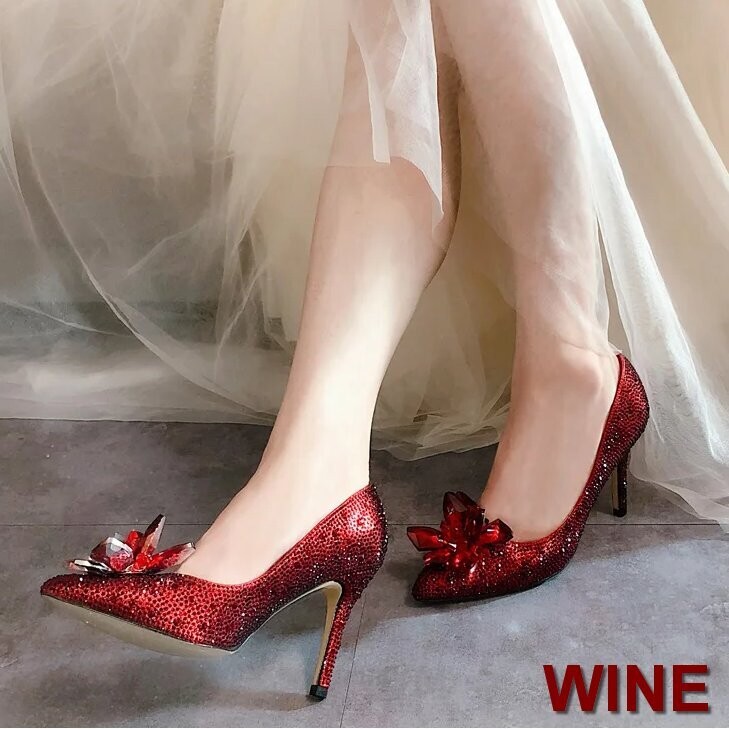 Swarovski Crystal Rhinestone Cinderella Bling Wedding Shoes