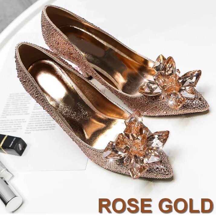 Swarovski Crystal Rhinestone Cinderella Bling Wedding Shoes